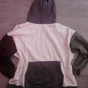 Gray and White Hoodie